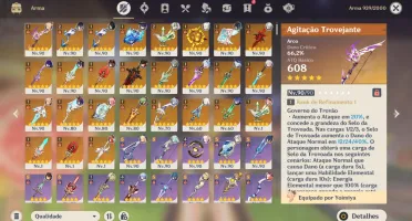 Ar60 Conta End Game Whale (27 Armas 5* + 36 Personagens 5*)