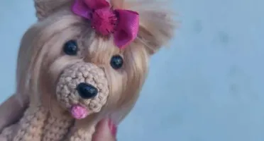 Chaveiro Yorkshire Terrier em Crochê