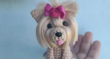 Chaveiro Yorkshire Terrier em Crochê