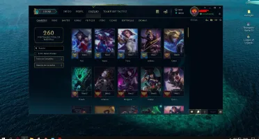 93campeões, 40skin, 3lendarias, 8épicas, 2chromas e 500 d RP