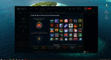 93campeões, 40skin, 3lendarias, 8épicas, 2chromas e 500 d RP