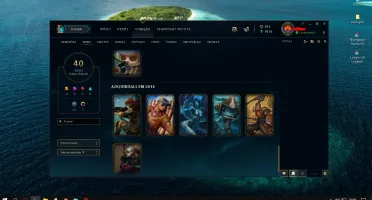 93campeões, 40skin, 3lendarias, 8épicas, 2chromas e 500 d RP