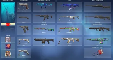 CONTA DIAMANTE 2 VALORANT/TODAS AS SKINS NOS PRINTS