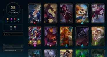 CONTA LOL PRATA IV, CHEIA DE SKINS, COM 97 CHAPIONS