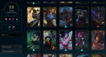 CONTA LOL PRATA IV, CHEIA DE SKINS, COM 97 CHAPIONS