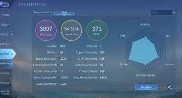 Mobile legends conta +350 skins