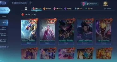 Mobile legends conta +350 skins