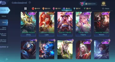 Mobile legends conta +350 skins