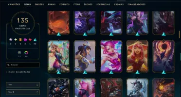 Unranked com 150 Champs e 135 Skins ( ADC / MID / TOP )