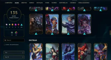 Unranked com 150 Champs e 135 Skins ( ADC / MID / TOP )