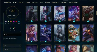 Unranked com 150 Champs e 135 Skins ( ADC / MID / TOP )
