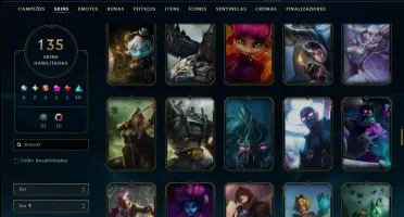 Unranked com 150 Champs e 135 Skins ( ADC / MID / TOP )
