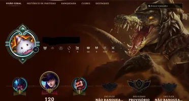 VENDO/TROCO Conta de League of Legends Unranked Platina S6