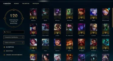 VENDO/TROCO Conta de League of Legends Unranked Platina S6