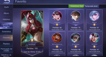 Conta legendária Mobile Legends