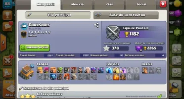Conta Clash of clans cv 8 90% Full