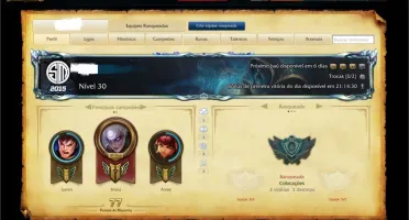 Conta league of legends borda diamante 21champ3skin 150,00