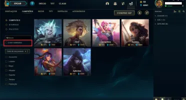 CONTA LEAGUE OF LEGENDS - OURO 3 S11 - 148 CHAMP E 157 SKINS