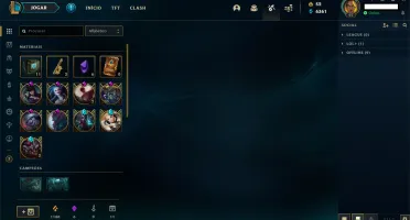 CONTA LEAGUE OF LEGENDS - OURO 3 S11 - 148 CHAMP E 157 SKINS