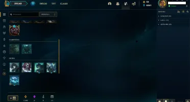 CONTA LEAGUE OF LEGENDS - OURO 3 S11 - 148 CHAMP E 157 SKINS