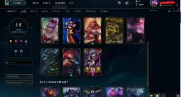 conta league of legends conta lv baixo com skins e campeões