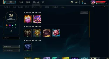 conta league of legends conta lv baixo com skins e campeões