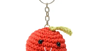 Chaveiro Mini Maçã Amigurumi
