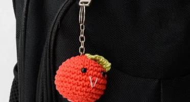 Chaveiro Mini Maçã Amigurumi