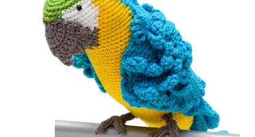 Arara Canindé em Amigurumi