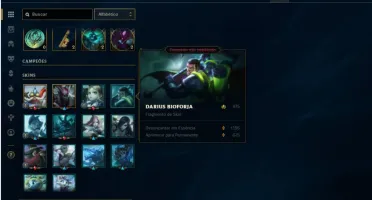 Conta platina 1 com 39 Champs e 4 Skins + 14 Fragmentos