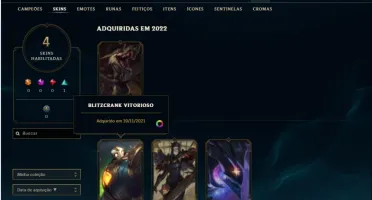 Conta platina 1 com 39 Champs e 4 Skins + 14 Fragmentos