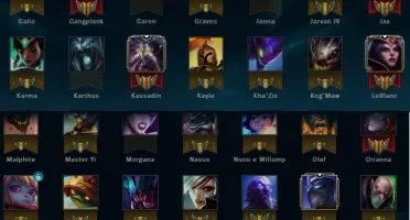 Conta Diamante III, 57 Champions e algumas skins