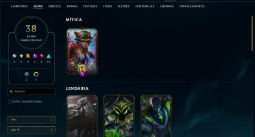 Unranked com 50 Champs e 38 Skins