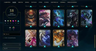 Unranked com 50 Champs e 38 Skins