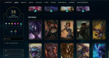 Unranked com 50 Champs e 38 Skins