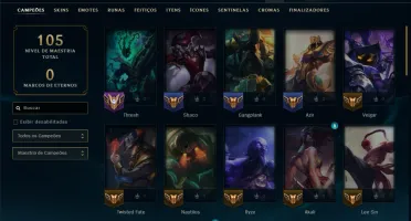 Unranked com 50 Champs e 38 Skins