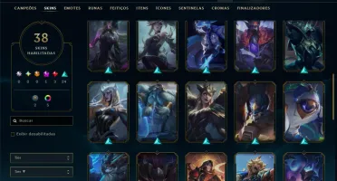 Unranked com 50 Champs e 38 Skins