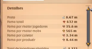 conta albion online mais de 30m+ em itens/ coletas/caçada t8