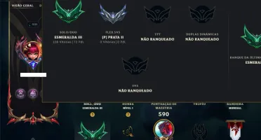 Esmeralda 3 com TODOS os Champs e 286 Skins ( Nivel 531 )