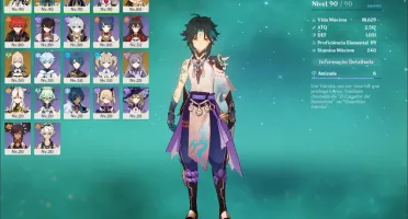 Genshin Impact AR 54/6 Personagens 5 Star