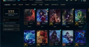 Conta gold 4 season 4 rara com muitas skins