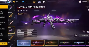 Conta free fire gemada 6 anos