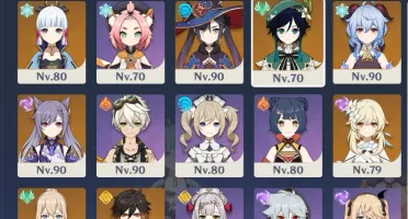 ganyu + ayaka + zhongli + mona c2 + jean
