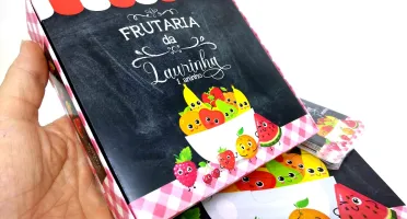 Quebra-cabeça Feirinha em MDF com 4 Peças e Caixa