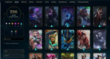Conta Ex Mestre Todos Champs 204 Skins