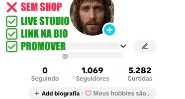 Conta Tiktok + Live Studio +1.060 Seguidores + E-Mail
