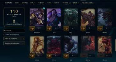Prata 2 com 60 Champs e 39 Skins ( JG / ADC / MID )