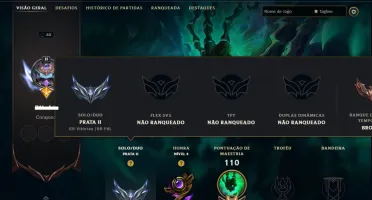Prata 2 com 60 Champs e 39 Skins ( JG / ADC / MID )