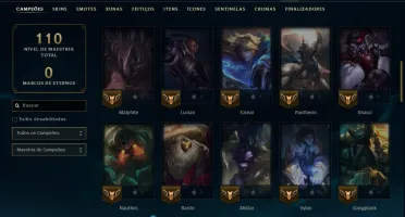 Prata 2 com 60 Champs e 39 Skins ( JG / ADC / MID )
