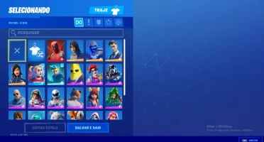 CONTA DO FORTNITE COM ARLEQUINA NINJA E OUTRAS SKINS